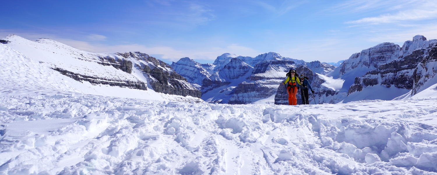 Approaching skiers