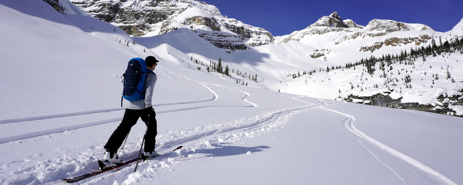 skier departing