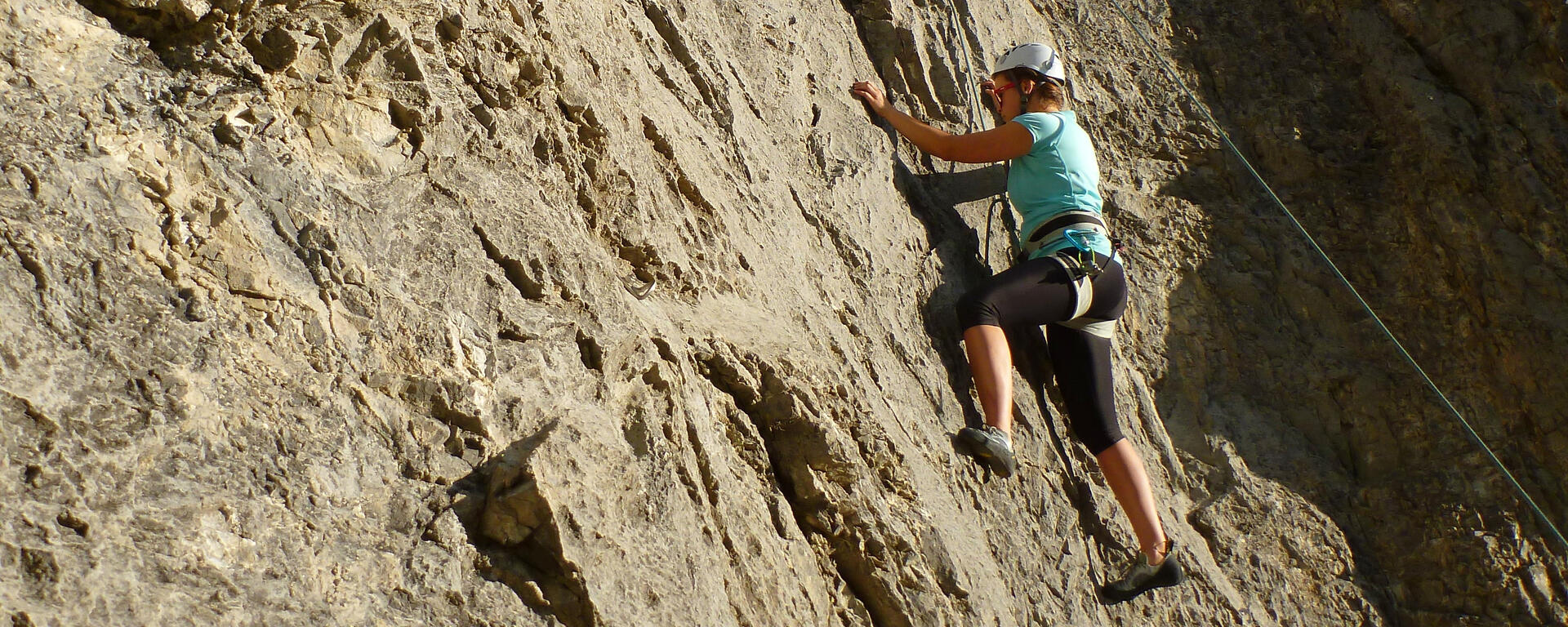 climber on rock face