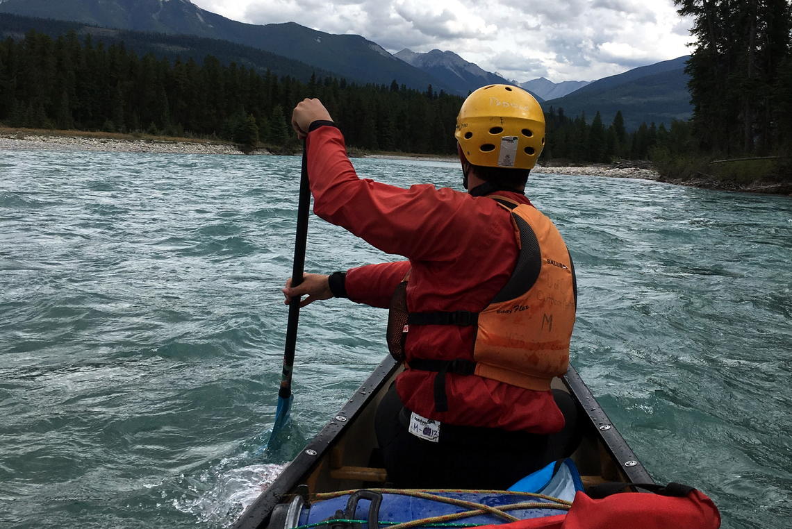 paddler in canoe