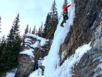 two climbers on ice