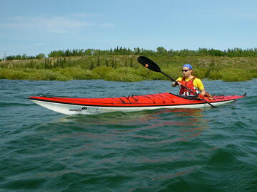 kayaker on reservoir