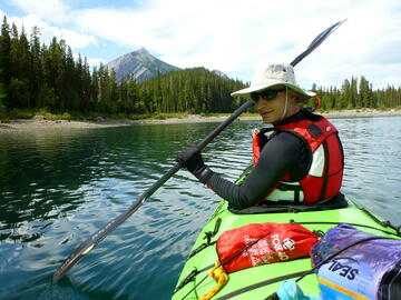 kayaker in double kayak