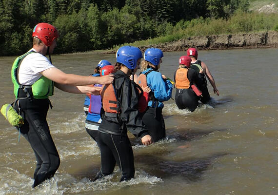 water crossing in line